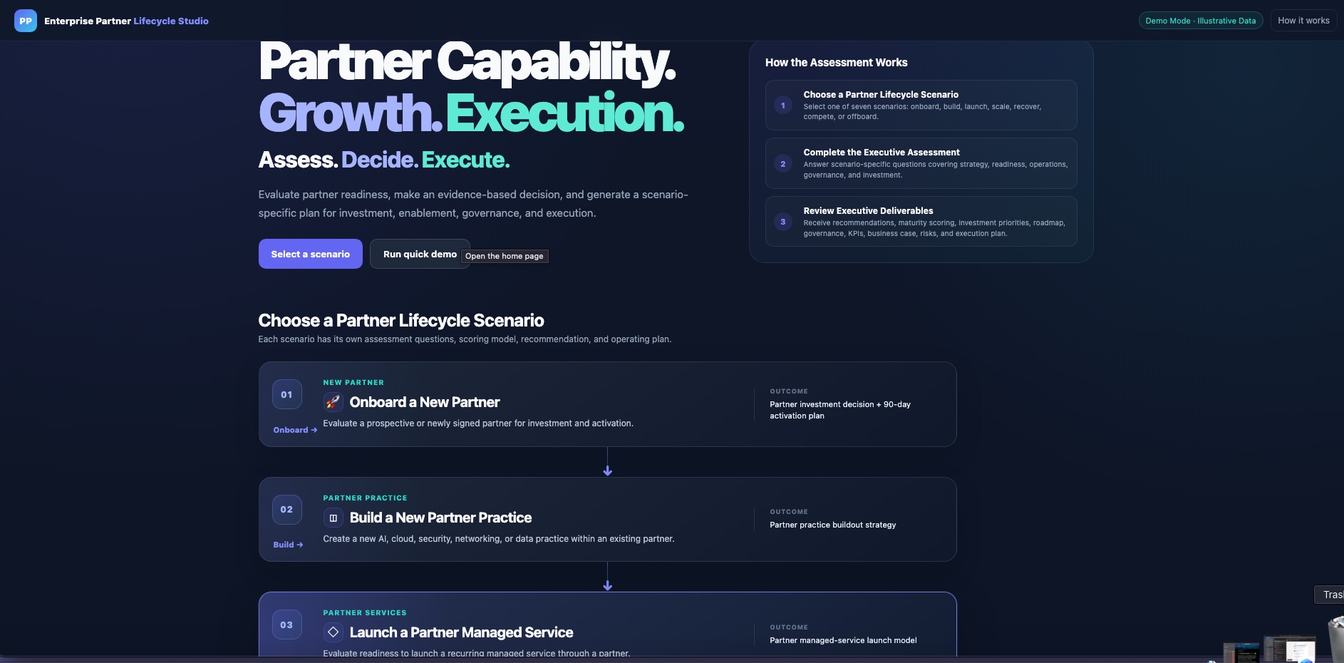 Partner Lifecycle Studio showcase interface preview